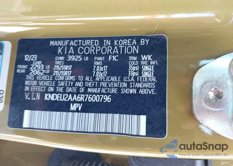 2024 Kia Seltos S z USA, uszkodzony, nr VIN KNDEU2AA6R7600796